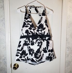 Plus Size Floral Swim Top